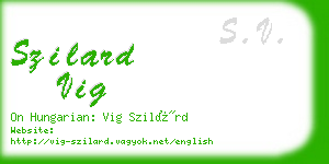 szilard vig business card